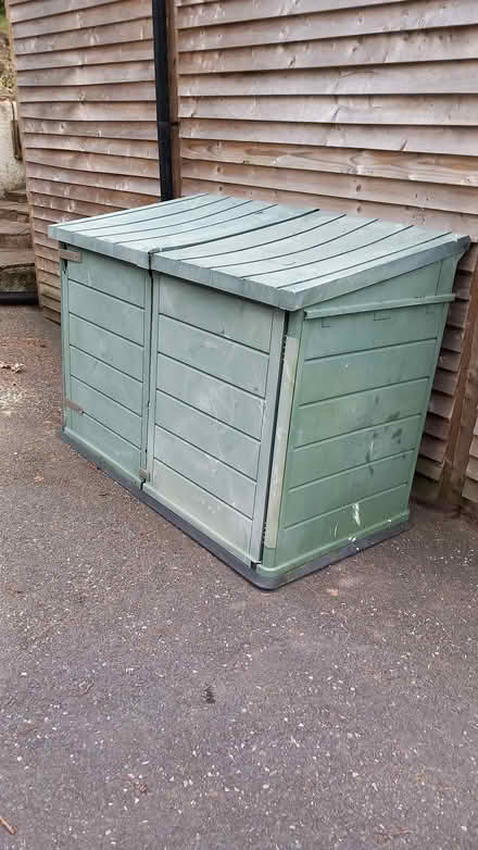 Photo of free Plastic garden storage container 2m wide ish (Burton in Lonsdale LA6) #1