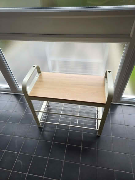 Photo of free Shoe rack - white metal (Molesey TW12) #1