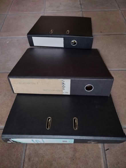 Photo of free 3 black A4 lever arch folders (Eastbourne BN21 2) #1