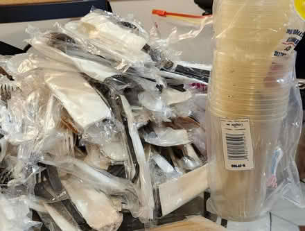 Photo of free Plastic utensils & cups (Burhamthorpe & Robert Speck) #1