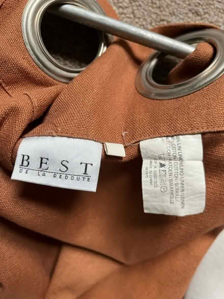 Photo of free Big orange curtains (Tollington N4) #3