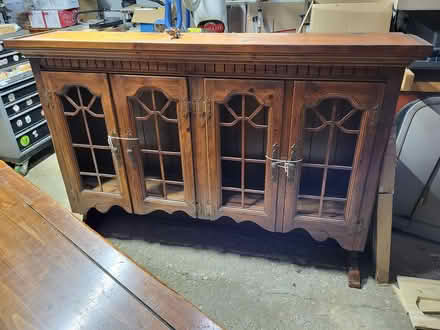 Photo of free Solid Wood China Cabinet w/Glass (Elgin near St. Joe's Hospital) #2