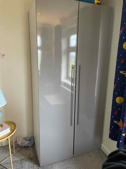 Photo of free Grey 2 door wardrobe (Badsworth WF9) #1