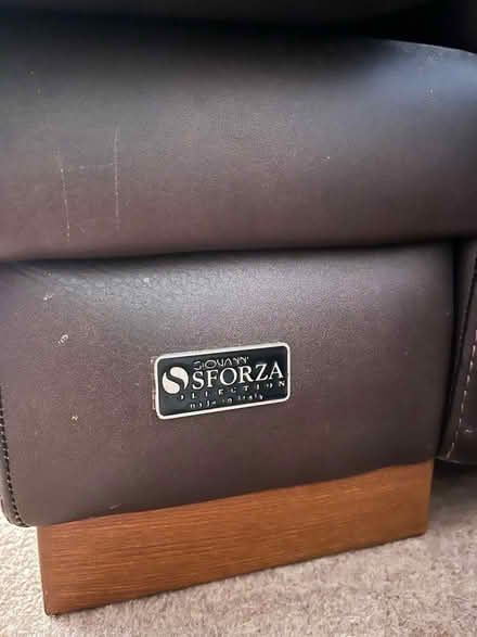 Photo of free Large leather designer sofa (Boughton Monchelsea) #3