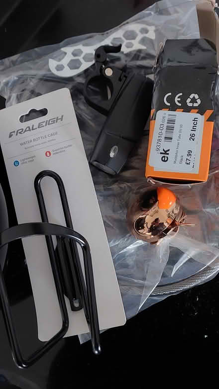 Photo of free Bike helmet, inner tyre, lock, etc (Manor House station) #2