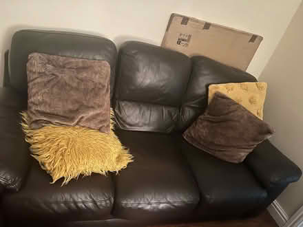 Photo of free Sofa 2 arm chairs and puffy (High Heaton NE7) #1