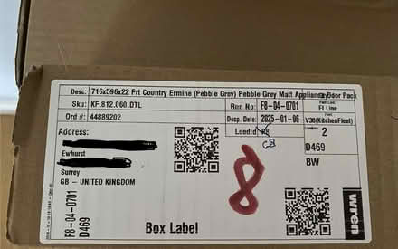 Photo of free 2 kitchen/ appliance doors- Grey (Ewhurst) #3