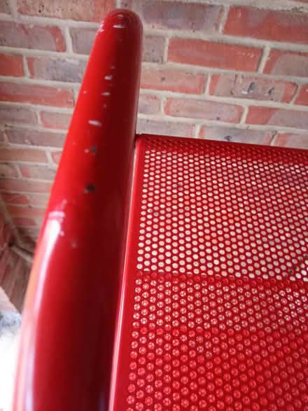 Photo of free Red metal shelving unit (OX14) #3