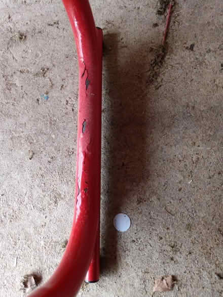 Photo of free Red metal shelving unit (OX14) #4