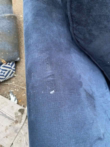 Photo of free Blue velvet 2 seater sofa (Ig88ey) #4