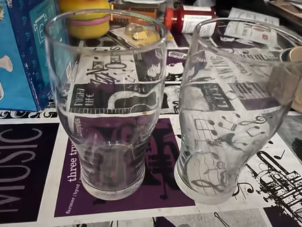 Photo of free Two plain pint glasses (Bramley LS13) #1