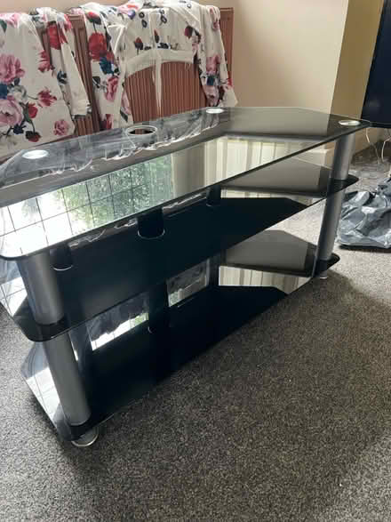 Photo of free Glass tv stand (Ashton under lyne) #2