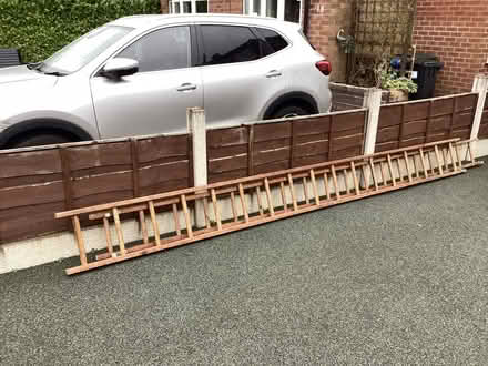 Photo of free Extending wooden ladder (Cheadle Hulme SK8) #2