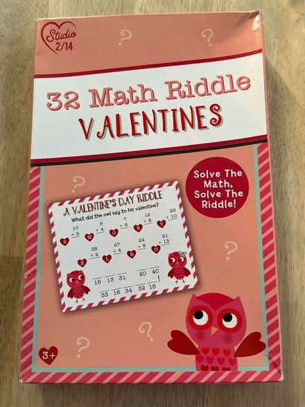 Photo of free valentines math riddle (Lawrence/ El Camino Real) #1