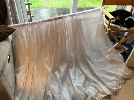 Photo of free 3x net curtains with poles (Maidstone ME15) #1