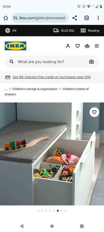 Photo of free IKEA toy chest (older version of Smastad chest) (West Byfleet GU22) #2