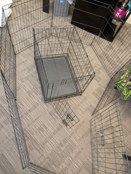 Photo of free Collapside small dog cage with gated fence (West End EH3) #1