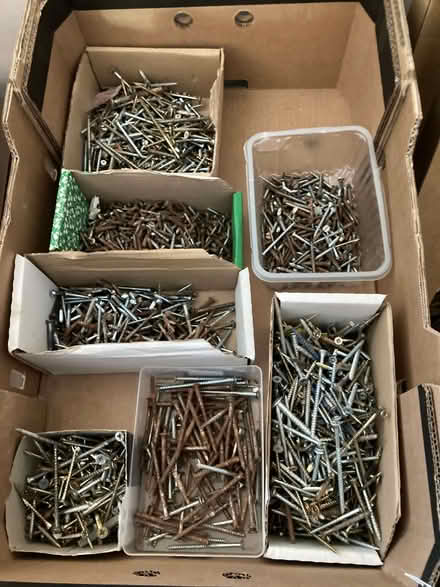 Photo of free Wood screws in various sizes, qty. approx 1,500. (Presteigne LD8) #1
