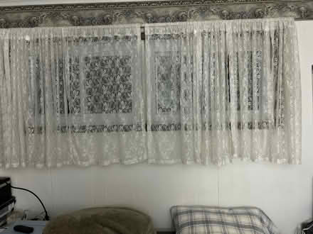 Photo of free 12 30 x 36 lacy curtain panels (Marley) #1