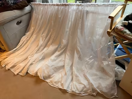 Photo of free 3x net curtains with poles (Maidstone ME15) #2