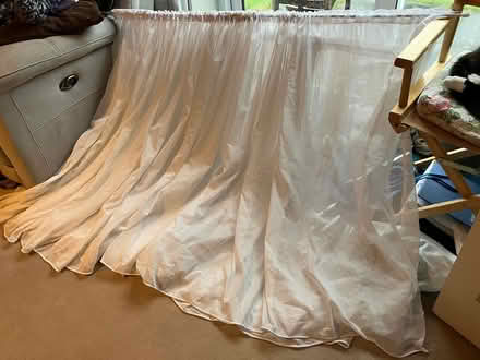 Photo of free 3x net curtains with poles (Maidstone ME15) #2
