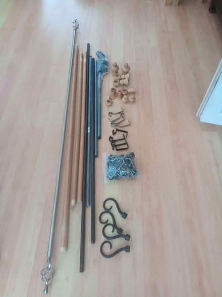 Photo of free variety of curtain poles and fittings (Henlow SG16) #1