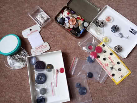Photo of free Various buttons, bobbins and pins (Castle MK40) #2