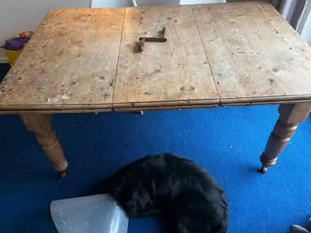 Photo of free Victorian pine farmhouse table (Tonbridge) #2