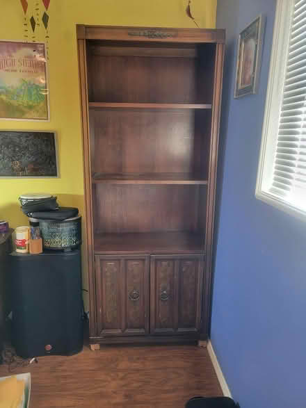 Photo of free Tall shelf, low shelf, glass doors (12709 Shenley St, on sidewalk) #2