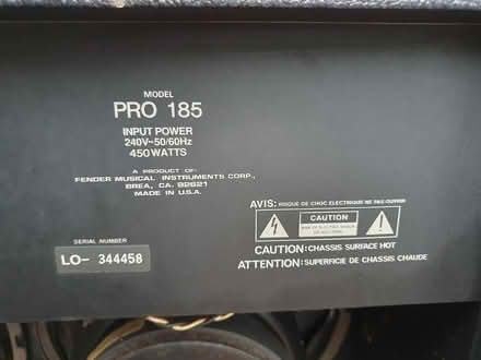 Photo of free Fender amplifier model Pro 185 (Ipswich, IP4) #4