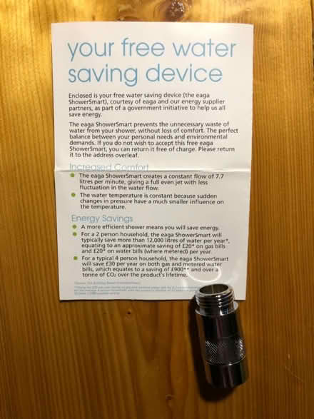 Photo of free Smart shower water saving device (Hadlow TN11) #3