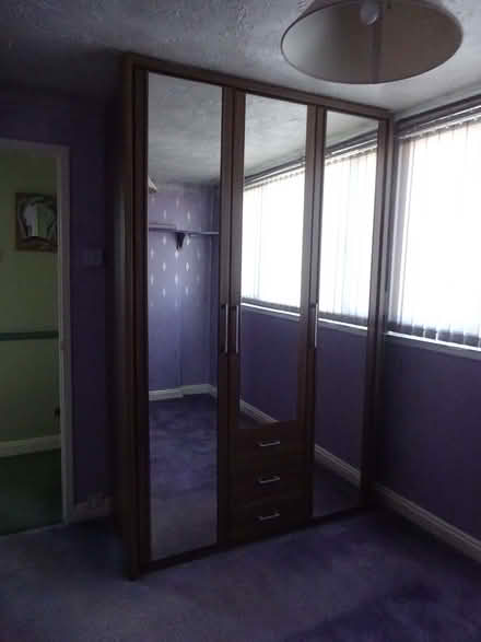 Photo of free Large 3 Mirror Door Wardrobe (Royal Wootton Bassett SN4) #2