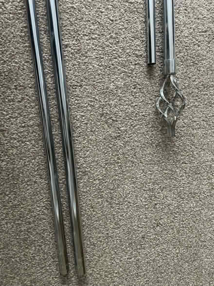 Photo of free Chrome curtain poles (North Baddesley SO52) #4