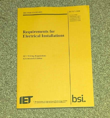Photo of free On site guide, electrical wiring regs (Kennington OX1) #2