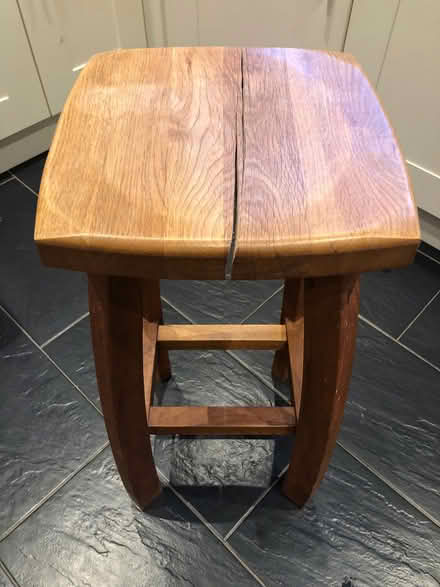 Photo of free Heavy oak stool (broken seat) (Strawberry Hill TW1) #1