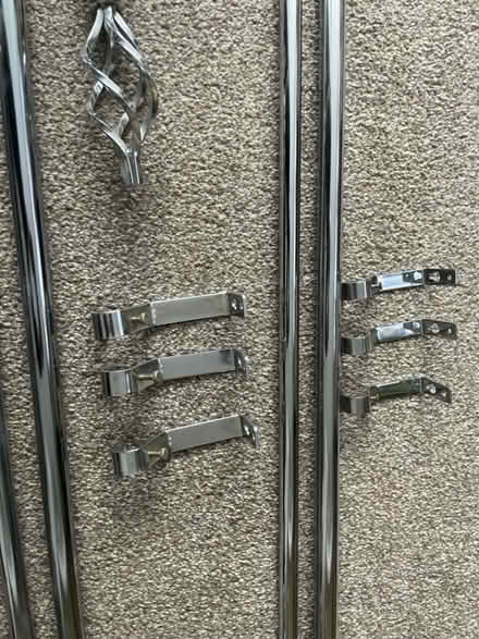 Photo of free Chrome curtain poles (North Baddesley SO52) #2