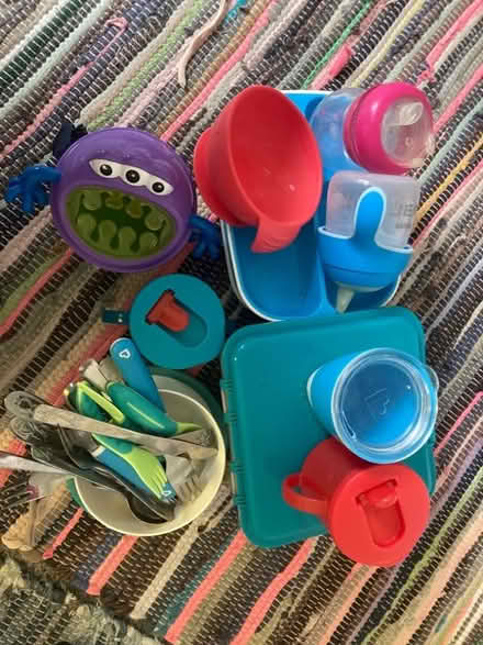 Photo of free Little kids cups plates bowls and cutlery (Donnington Bridge OX4) #1