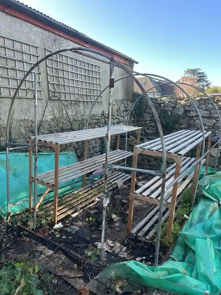 Photo of free Poly tunnel with shelving (Dalkey) #1