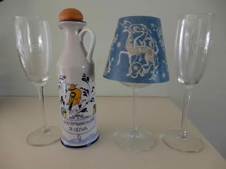 Photo of free Wine glasses, lamp & oil container (near Rossmoor Pkwy) #1