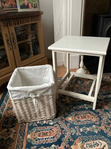 Photo of free Small table with basket (Fairfield Park) #2