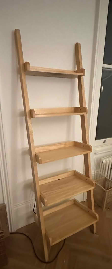 Photo of free Wooden ladder shelving unit (Hampstead Heath) #2