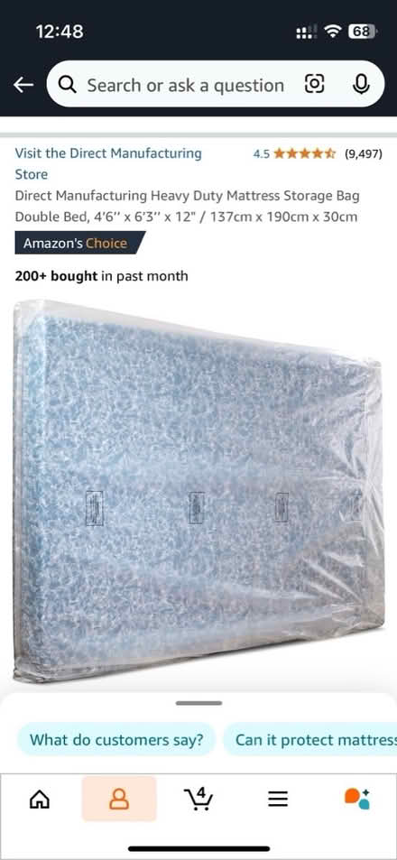 Photo of free Double mattress storage bag/cover (Angel N1) #1