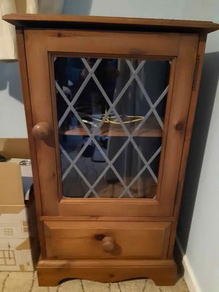 Photo of free Pine stereo storage unit (No stereo) (Little Totham CM9) #1