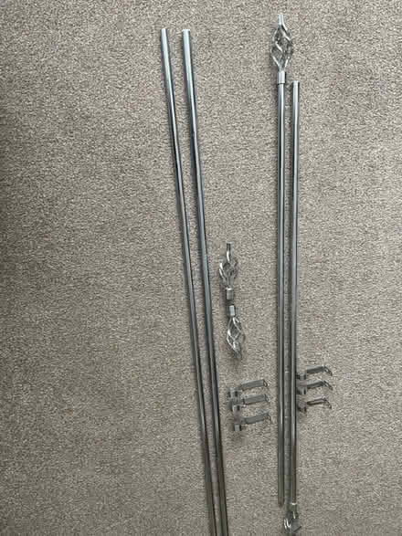 Photo of free Chrome curtain poles (North Baddesley SO52) #3