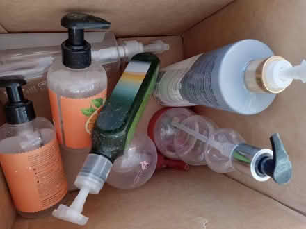 Photo of free Box of pump bottles (Near the experimental farm) #1