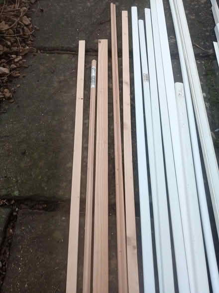 Photo of free collection of wooden and plastic trim, moldings, conduit (Henlow SG16) #3