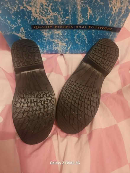Photo of free NEW Black Metal toe capped shoes (Barnes) #3