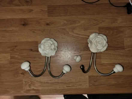 Photo of free 2 white rose coat hangars (BN1) #2