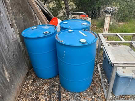 Photo of free Plastic 55 gallon acrylic barrels (Windsor) #1