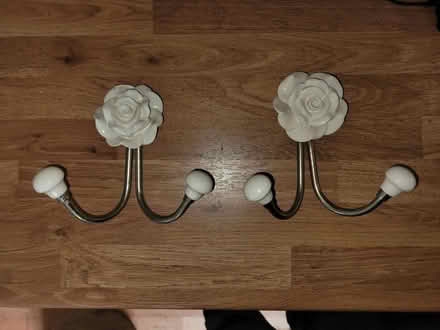 Photo of free 2 white rose coat hangars (BN1) #1